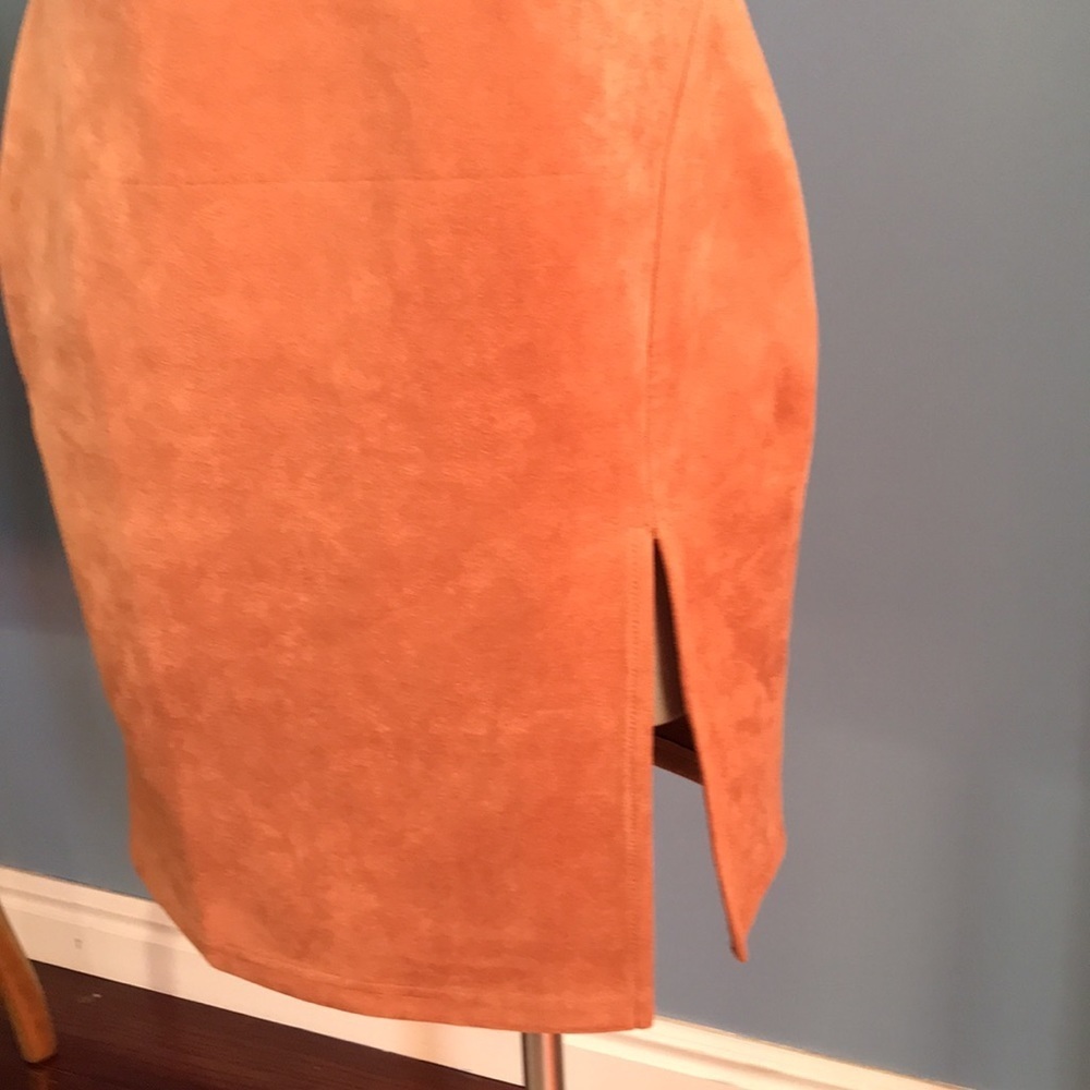 Hyfve terracotta velvety suede like bodycon sleeveless mini dress size L - Picture 3 of 12